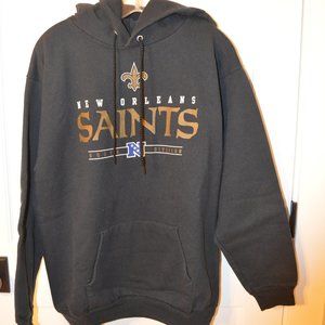 New Orleans Saints NFL Team Apparel Hoodie Sweatshirt (Medium) (Black and Gold)